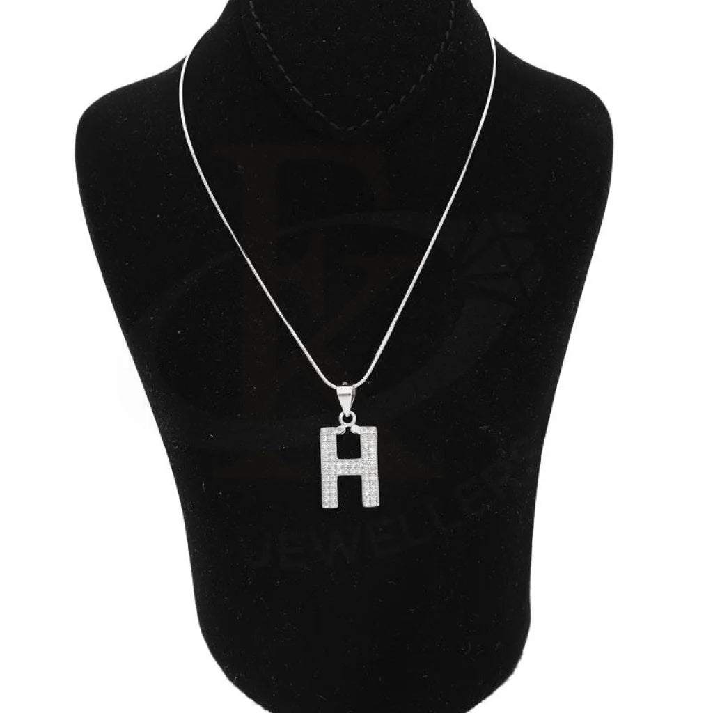 Italian Silver 925 Necklace (Chain With Exquisite Alphabet Pendant) - Fkjnklsl2000 Letter H / 3.54