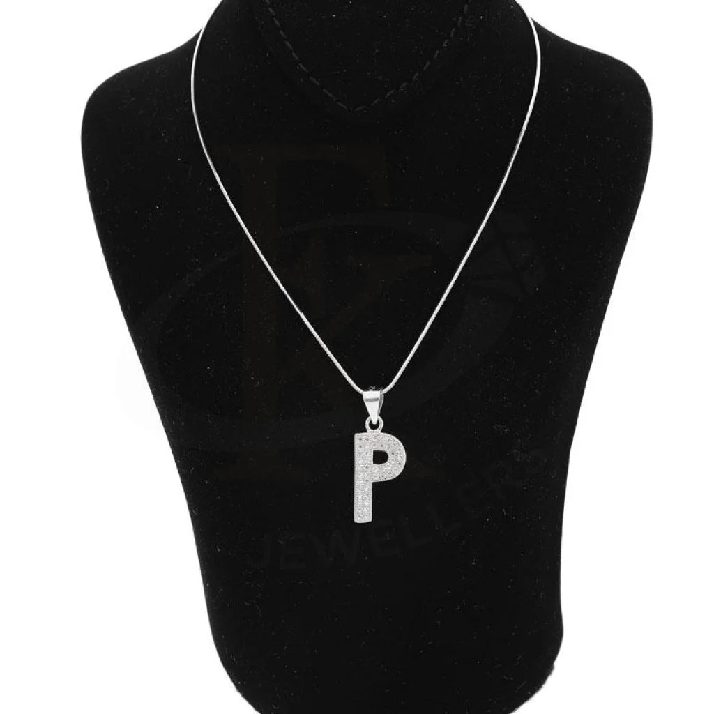 Italian Silver 925 Necklace (Chain With Exquisite Alphabet Pendant) - Fkjnklsl2000 Letter P / 3.22