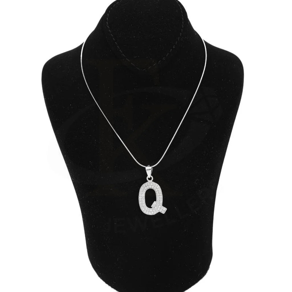 Italian Silver 925 Necklace (Chain With Exquisite Alphabet Pendant) - Fkjnklsl2000 Letter Q / 3.90