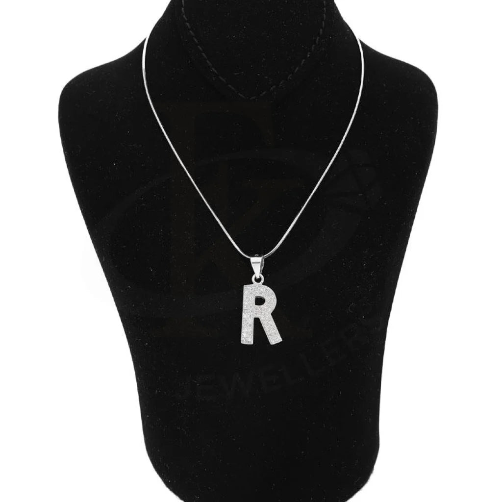Italian Silver 925 Necklace (Chain With Exquisite Alphabet Pendant) - Fkjnklsl2000 Letter R / 3.39