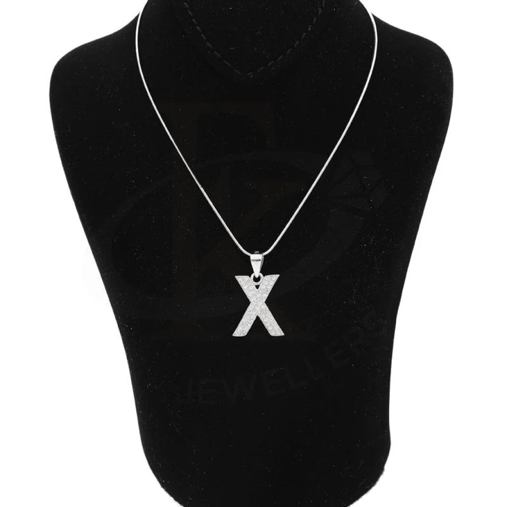 Italian Silver 925 Necklace (Chain With Exquisite Alphabet Pendant) - Fkjnklsl2000 Letter X / 3.28