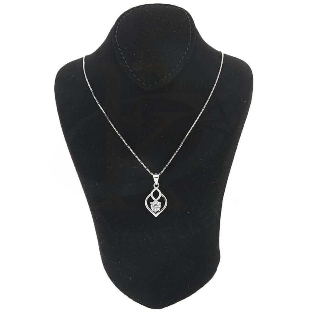 Italian Silver 925 Necklace (Chain With Flower Pendant) - Fkjnklsl2169 Necklaces