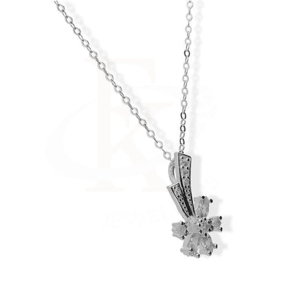 Sterling Silver 925 Necklace (Chain With Flower Shaped Pendant) - Fkjnklsl3062 Necklaces