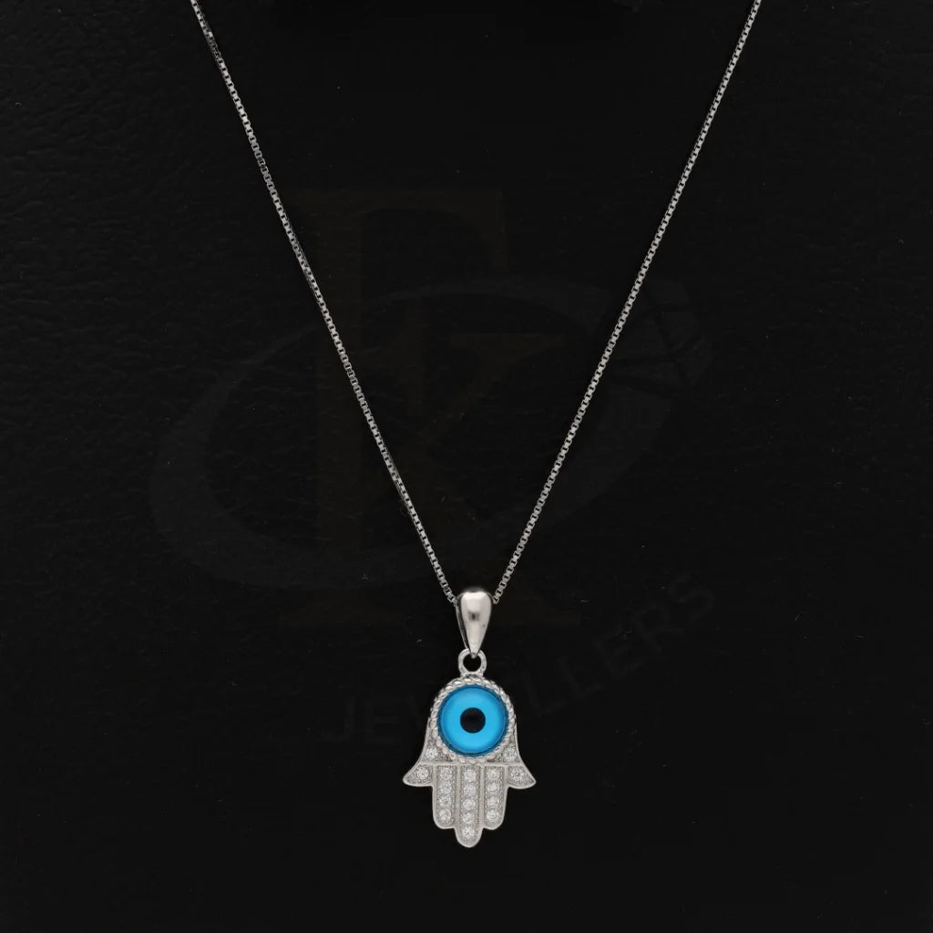 Sterling Silver 925 Necklace (Chain With Hamsa Hand Eye Pendant) - Fkjnklsl8604 Necklaces