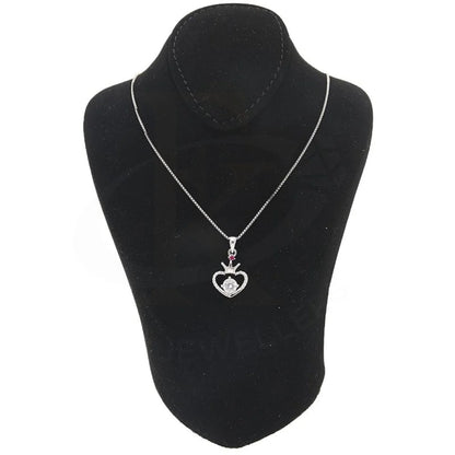 Italian Silver 925 Necklace (Chain With Heart Pendant) - Fkjnklsl2166 Necklaces