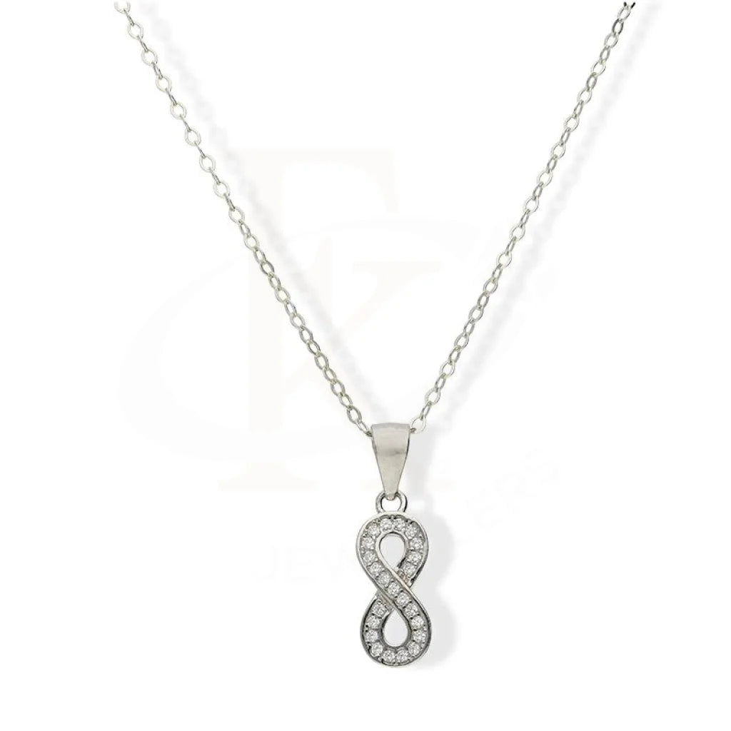 Sterling Silver 925 Necklace (Chain With Infinity Pendant) - Fkjnklsl3064 Necklaces