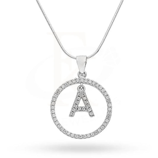 Italian Silver 925 Necklace (Chain With Round Shaped Alphabet Pendant) - Fkjnklsl1999 Necklaces