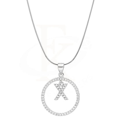 Italian Silver 925 Necklace (Chain With Round Shaped Alphabet Pendant) - Fkjnklsl2090 Necklaces