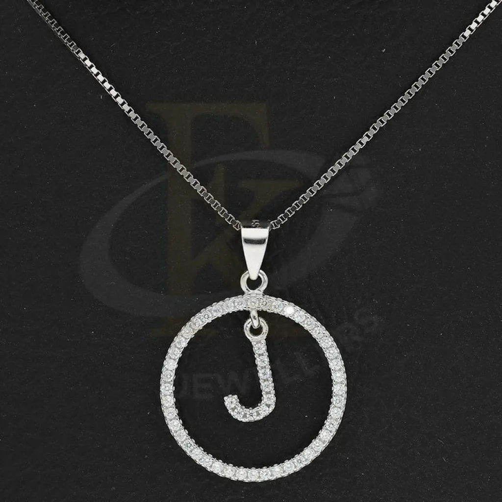 Italian Silver 925 Necklace (Chain With Round Shaped Alphabet Pendant) - Fkjnklsl2277 Necklaces