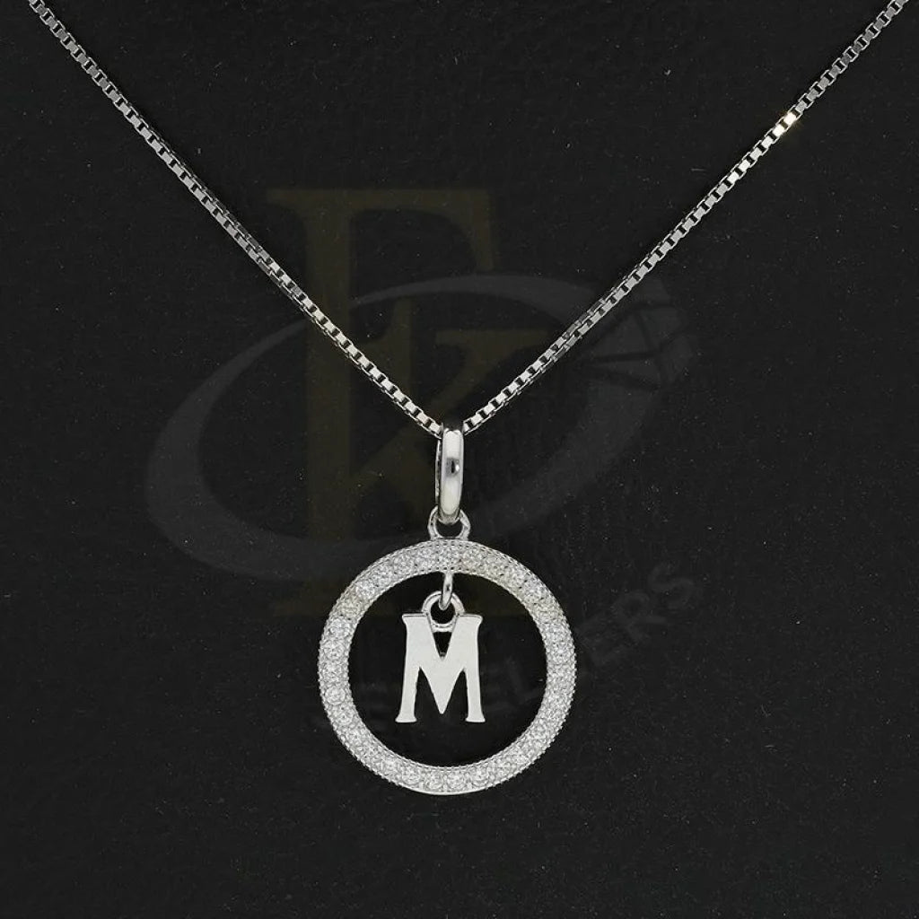 Italian Silver 925 Necklace (Chain With Round Shaped Alphabet Pendant) - Fkjnklsl2277 Necklaces