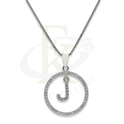 Italian Silver 925 Necklace (Chain With Round Shaped Alphabet Pendant) - Fkjnklsl2277 Necklaces