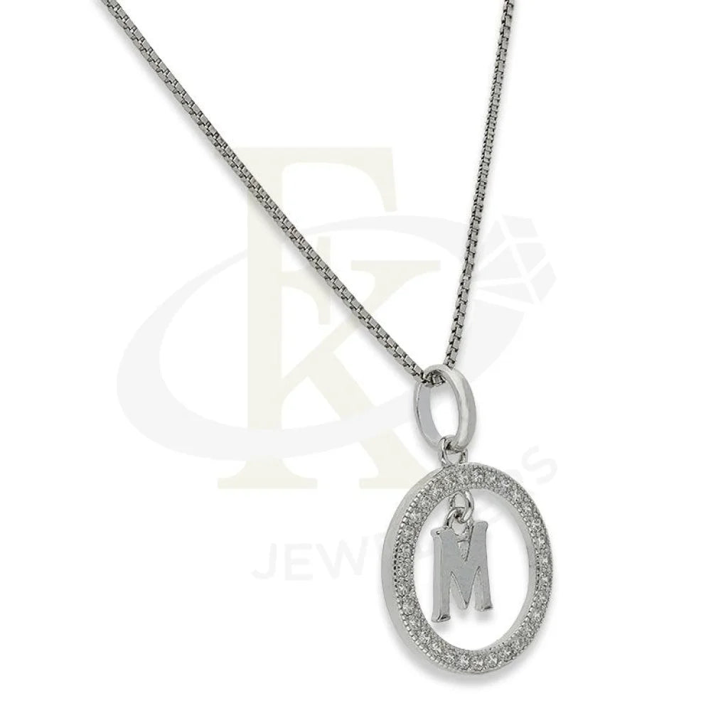 Italian Silver 925 Necklace (Chain With Round Shaped Alphabet Pendant) - Fkjnklsl2277 Necklaces