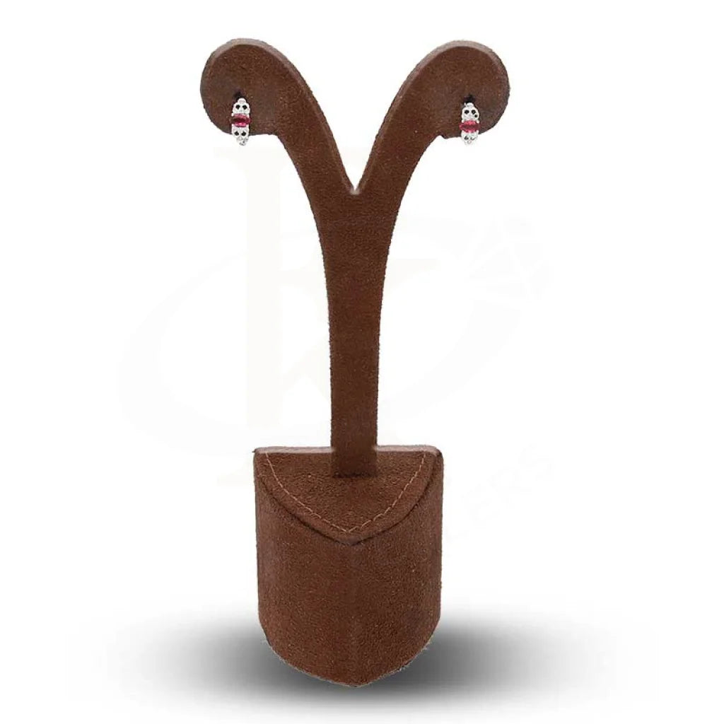 أقراط سوليتير بيضاوية الشكل من الفضة الإسترلينية عيار 925 - Fkjernsl2886