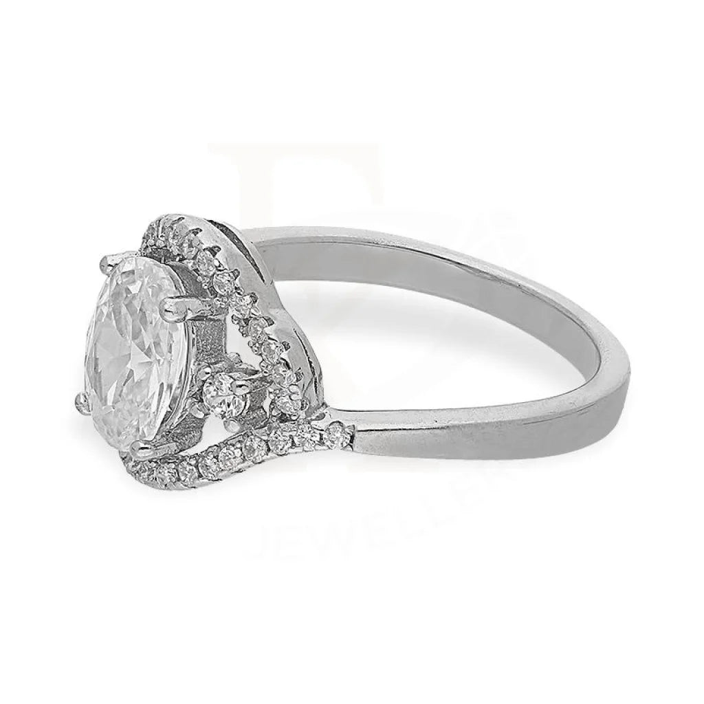 Italian Silver 925 Oval Solitaire Ring - Fkjrnsl2481 Rings