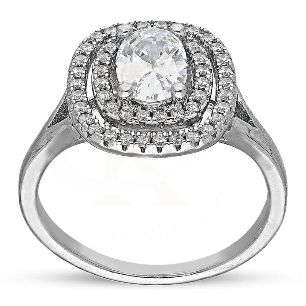 Italian Silver 925 Oval Solitaire Ring - Fkjrnsl3002 Rings