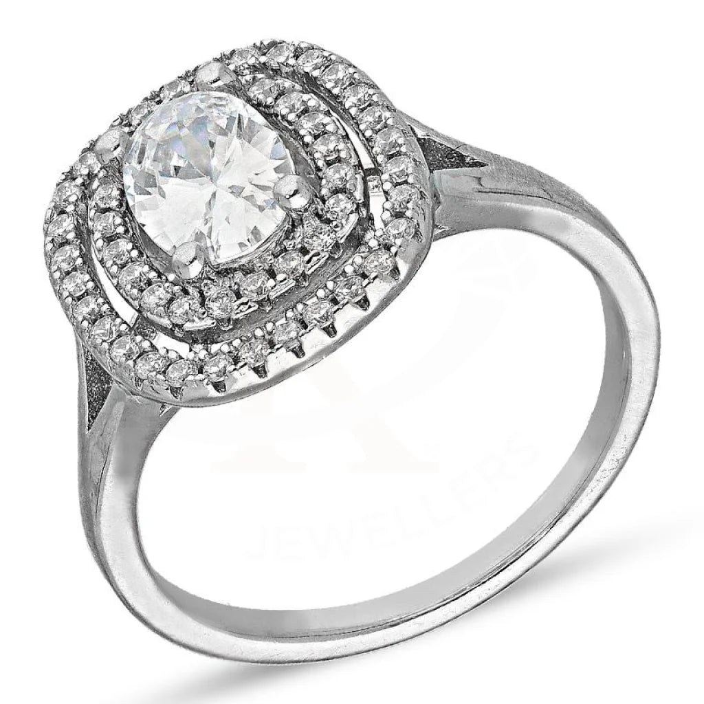 Italian Silver 925 Oval Solitaire Ring - Fkjrnsl3002 Rings