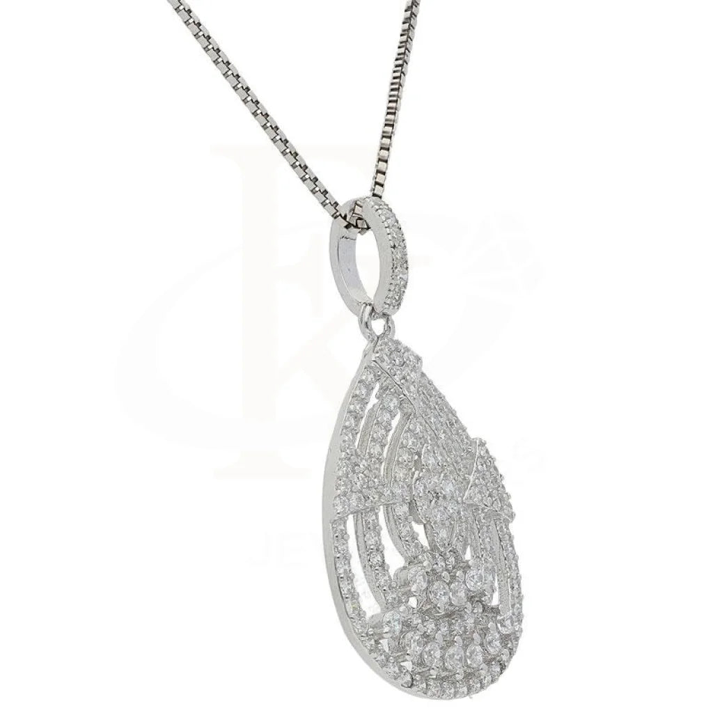 Italian Silver 925 Pear Pendant Set (Necklace Earrings And Ring) - Fkjnklst1927 Sets