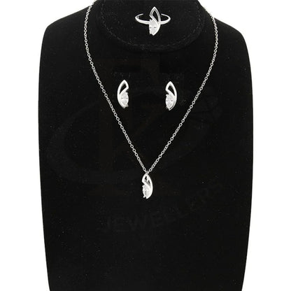 Italian Silver 925 Pear Pendant Set (Necklace Earrings And Ring) - Fkjnklst2013 Sets