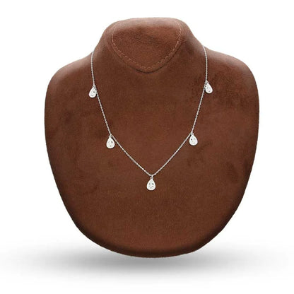 Sterling Silver 925 Pear Shaped Necklace - Fkjnklsl2939 Necklaces