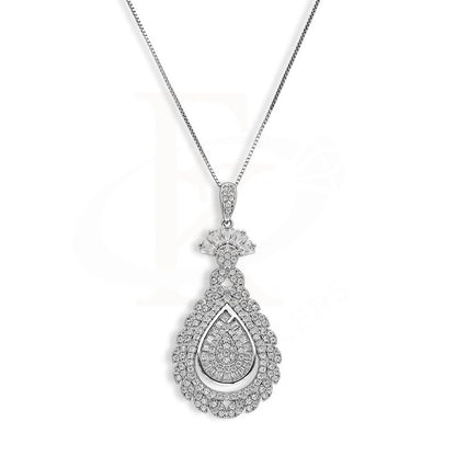 Italian Silver 925 Pear Shaped Pendant Set (Necklace Earrings And Ring) - Fkjnklstsl2333 Sets