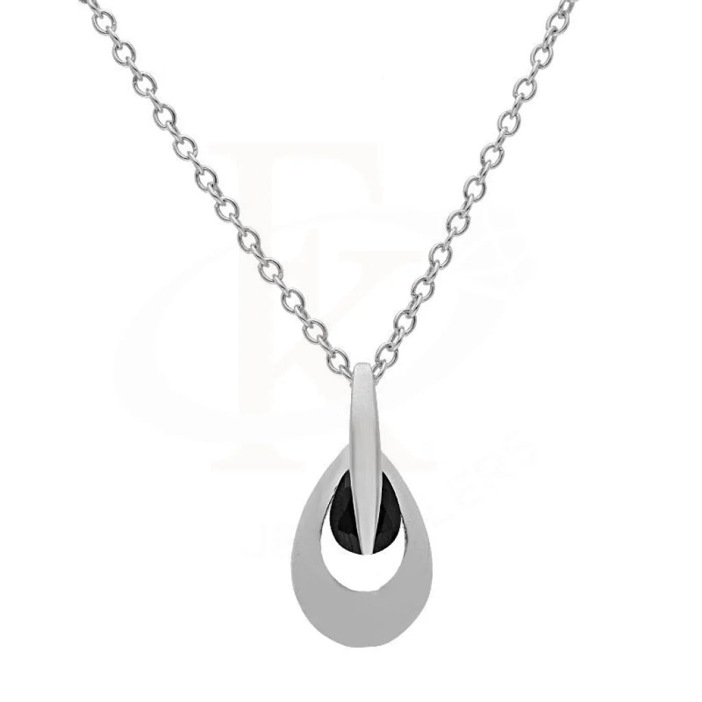 Italian Silver 925 Pear Shaped Solitaire Pendant Set (Necklace Earrings And Ring) - Fkjnklst2040