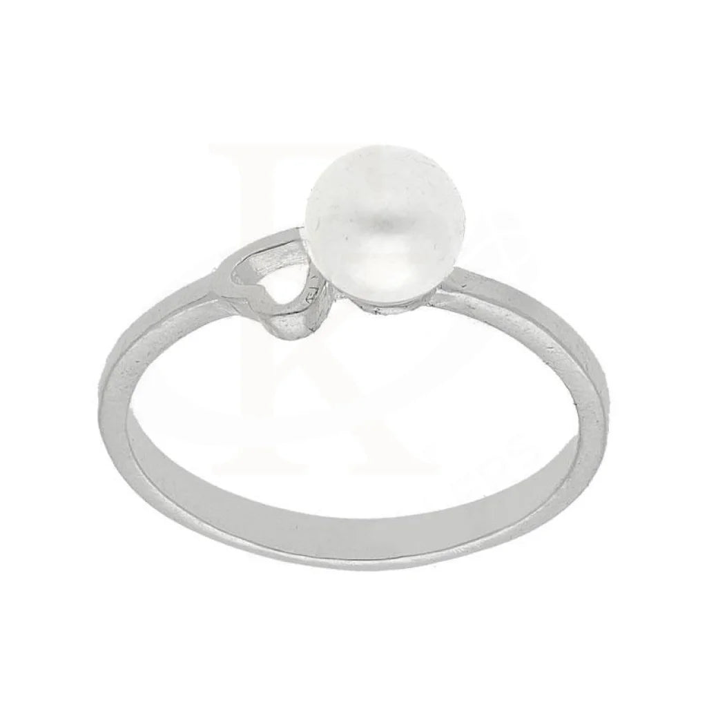 Italian Silver 925 Pearl And Heart Ring - Fkjrn2086 Rings