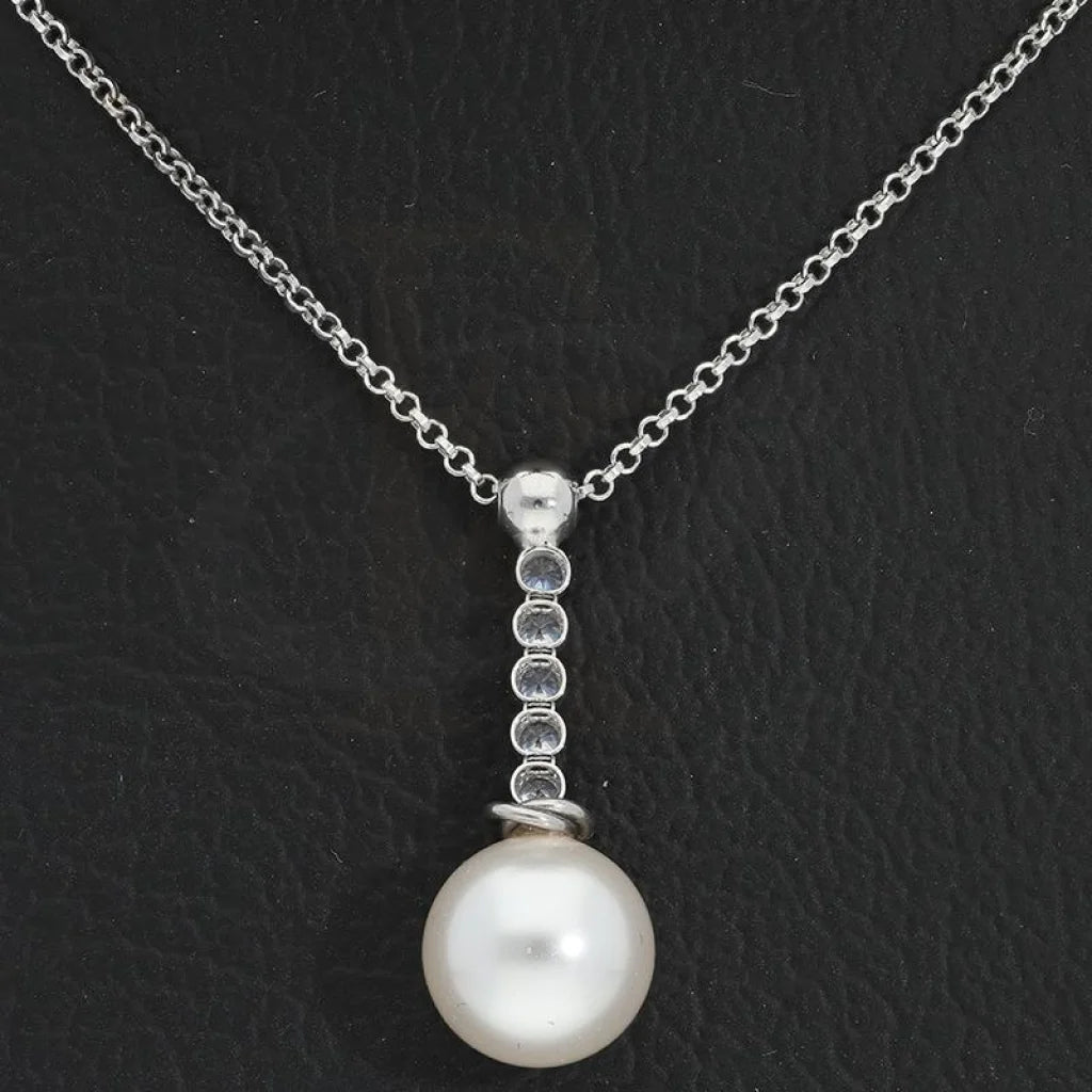 Italian Silver 925 Pearl Necklace - Fkjnklsl2259 Necklaces