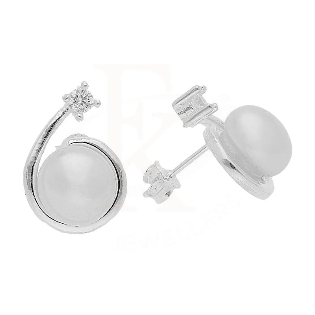 Italian Silver 925 Pearl Pendant Set (Necklace Earrings And Ring) - Fkjnklst2015 Sets