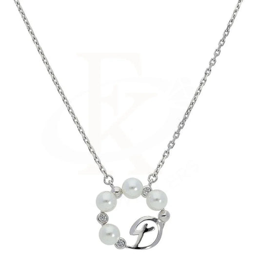 Italian Silver 925 Pearls With Letter D Necklace - Fkjnkl1897 Necklaces