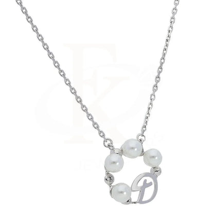 Italian Silver 925 Pearls With Letter D Necklace - Fkjnkl1897 Necklaces