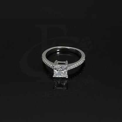 Italian Silver 925 Princess Cut Solitaire Ring - Fkjrn2077 Rings