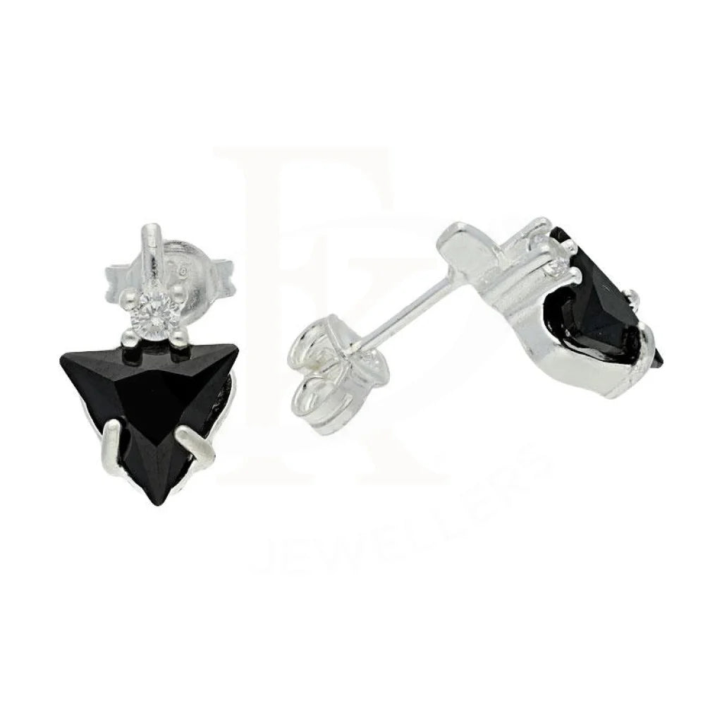 Italian Silver 925 Prism Shaped Solitaire Pendant Set (Necklace Earrings And Ring) - Fkjnklstsl2099