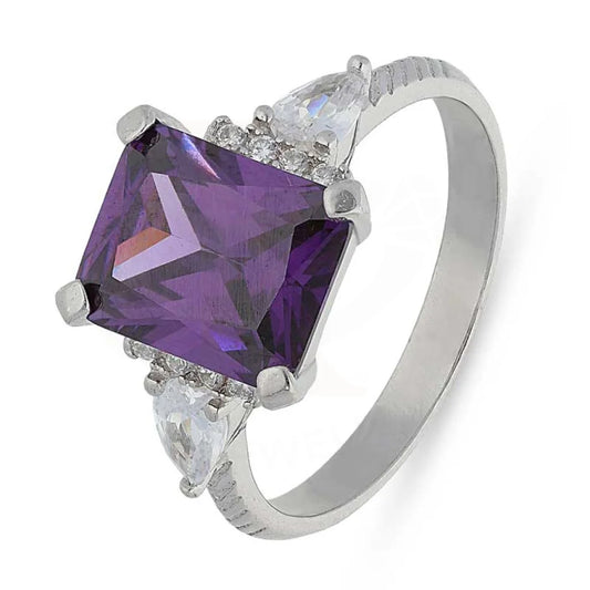 Italian Silver 925 Purple Solitaire Ring - Fkjrnsl2271 Rings