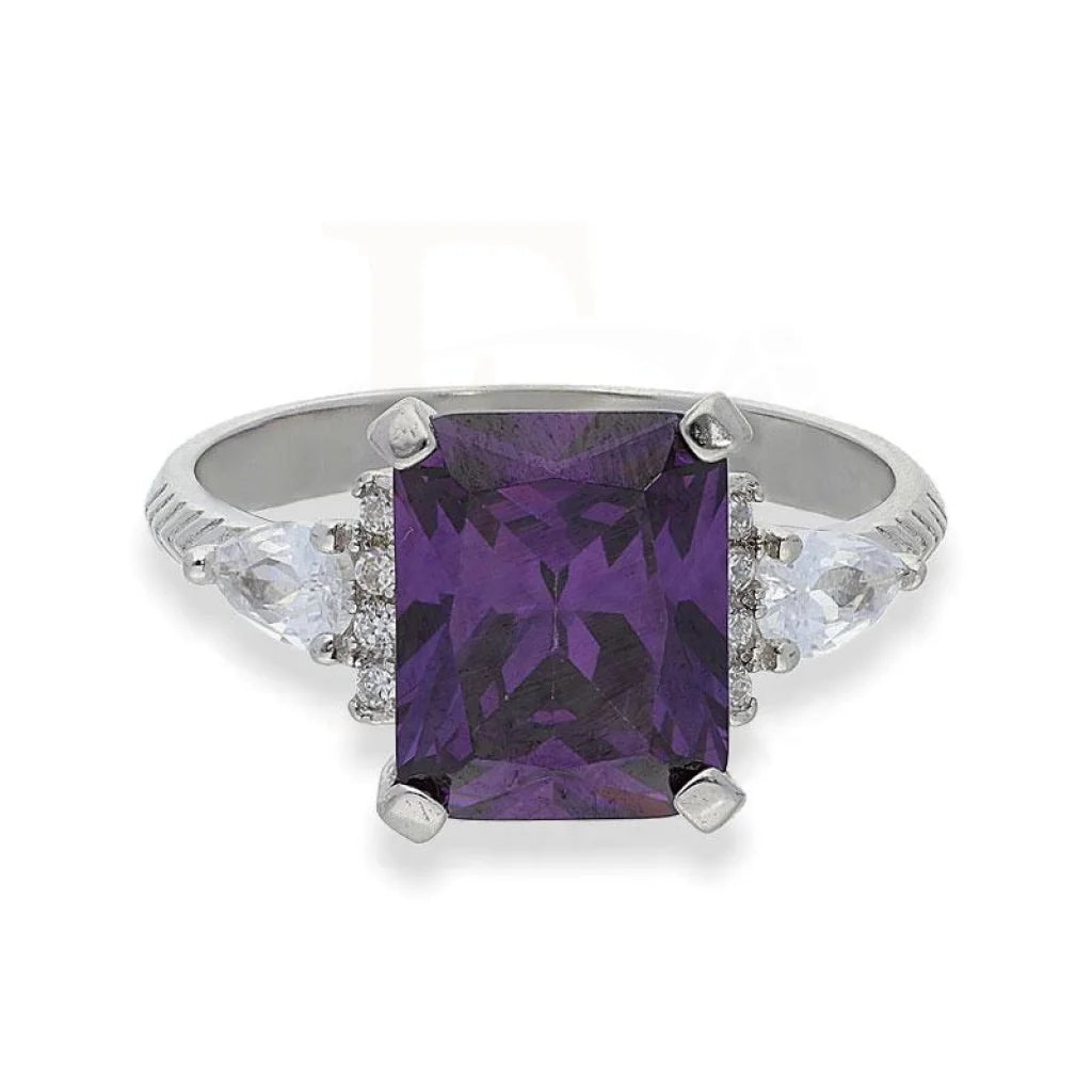 Italian Silver 925 Purple Solitaire Ring - Fkjrnsl2271 Rings