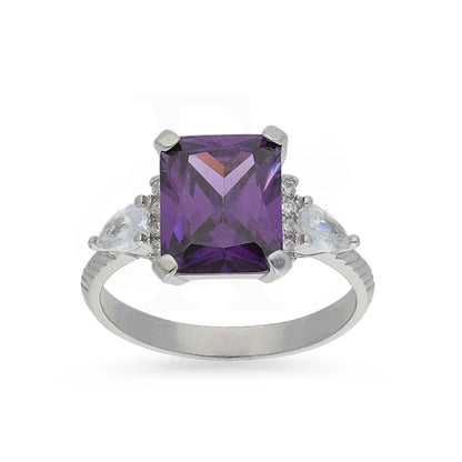 Italian Silver 925 Purple Solitaire Ring - Fkjrnsl2271 Rings