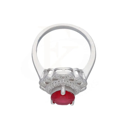 Italian Silver 925 Red Pear Shaped Solitaire Ring - Fkjrnsl3509 Rings