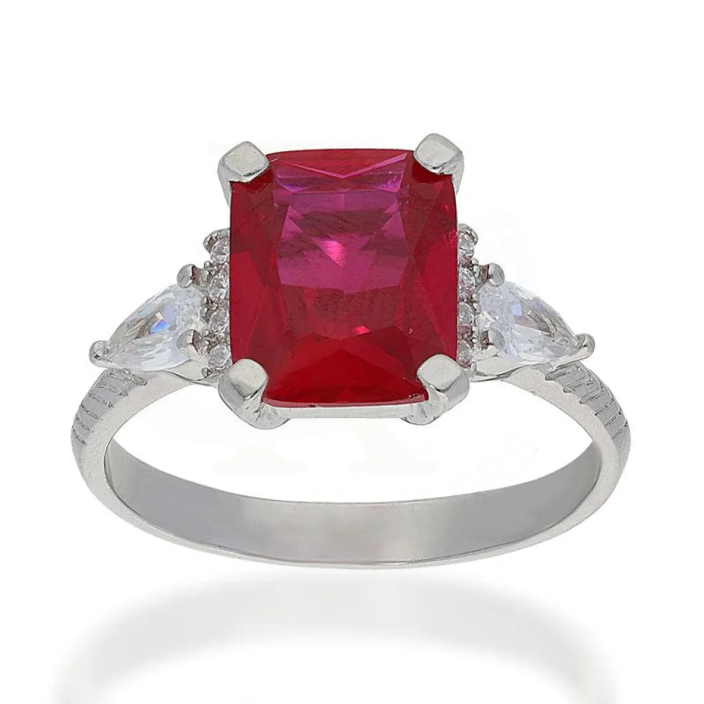 Italian Silver 925 Red Solitaire Ring - Fkjrnsl2272 Rings