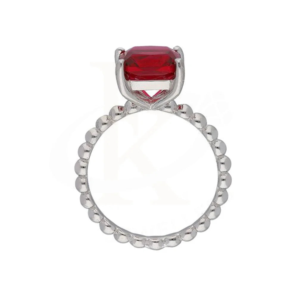 Italian Silver 925 Red Solitaire Ring - Fkjrnsl3494 Rings