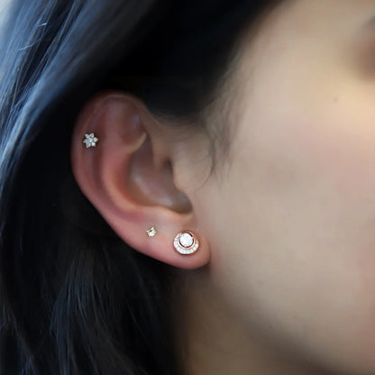 Women s Rose Gold Plated Cubic Zirconia Stud Earrings at best