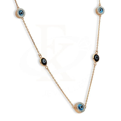 Italian Silver 925 Rose Gold Plated Evil Eye Necklace - Fkjnklsl2649 Necklaces