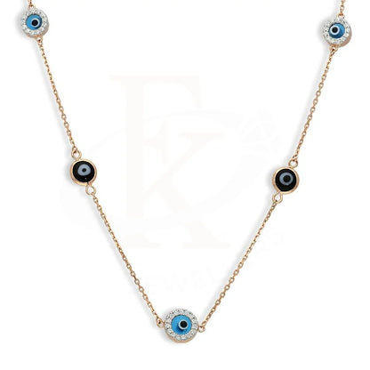 Italian Silver 925 Rose Gold Plated Evil Eye Necklace - Fkjnklsl2649 Necklaces