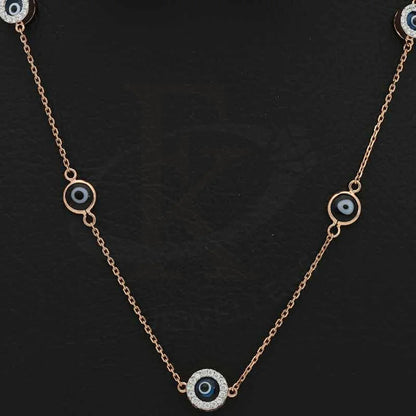 Italian Silver 925 Rose Gold Plated Evil Eye Necklace - Fkjnklsl2649 Necklaces