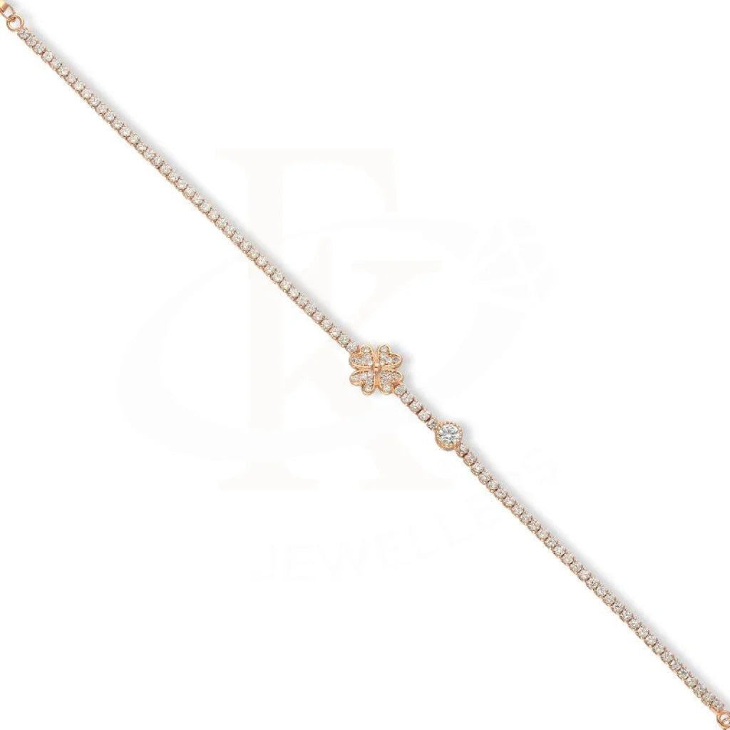 Italian Silver 925 Rose Gold Plated Flower Bracelet - Fkjbrlsl2553 Bracelets