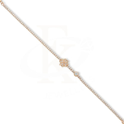 Italian Silver 925 Rose Gold Plated Flower Bracelet - Fkjbrlsl2553 Bracelets