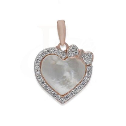 Sterling Silver 925 Rose Gold Plated Heart Knot Pendant - Fkjpndsl2982 Pendants