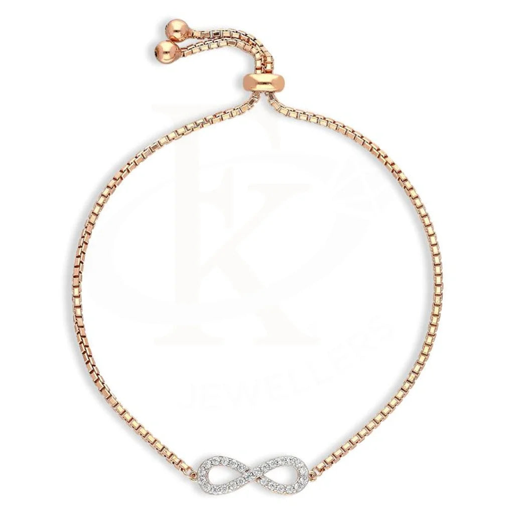 Italian Silver 925 Rose Gold Plated Infinity Bracelet - Fkjbrlsl2569 Bracelets