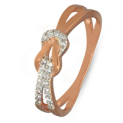 Italian Silver 925 Rose Gold Plated Knot Ring - Fkjrnsl2970 Rings