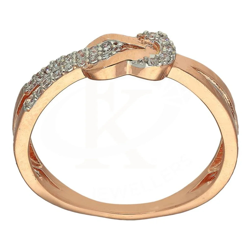 Italian Silver 925 Rose Gold Plated Knot Ring - Fkjrnsl2970 Rings