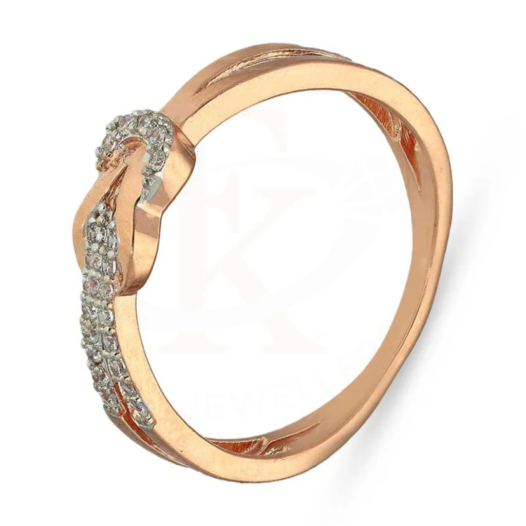 Italian Silver 925 Rose Gold Plated Knot Ring - Fkjrnsl2970 Rings