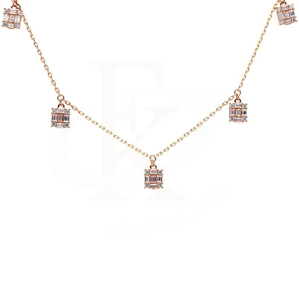 Sterling Silver 925 Rose Gold Plated Necklace - Fkjnklsl2900 Necklaces